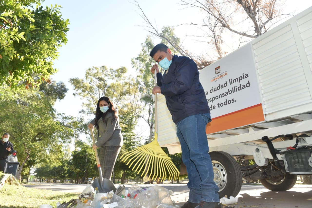 Parques más limpios con nuevos carritos recolectores en Hermosillo: Celida López