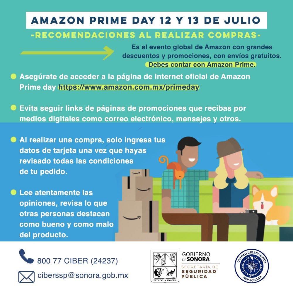 Evita Fraudes Durante tus Compras en Amazon Prime Day: Unidad Cibernética SSP Sonora.
