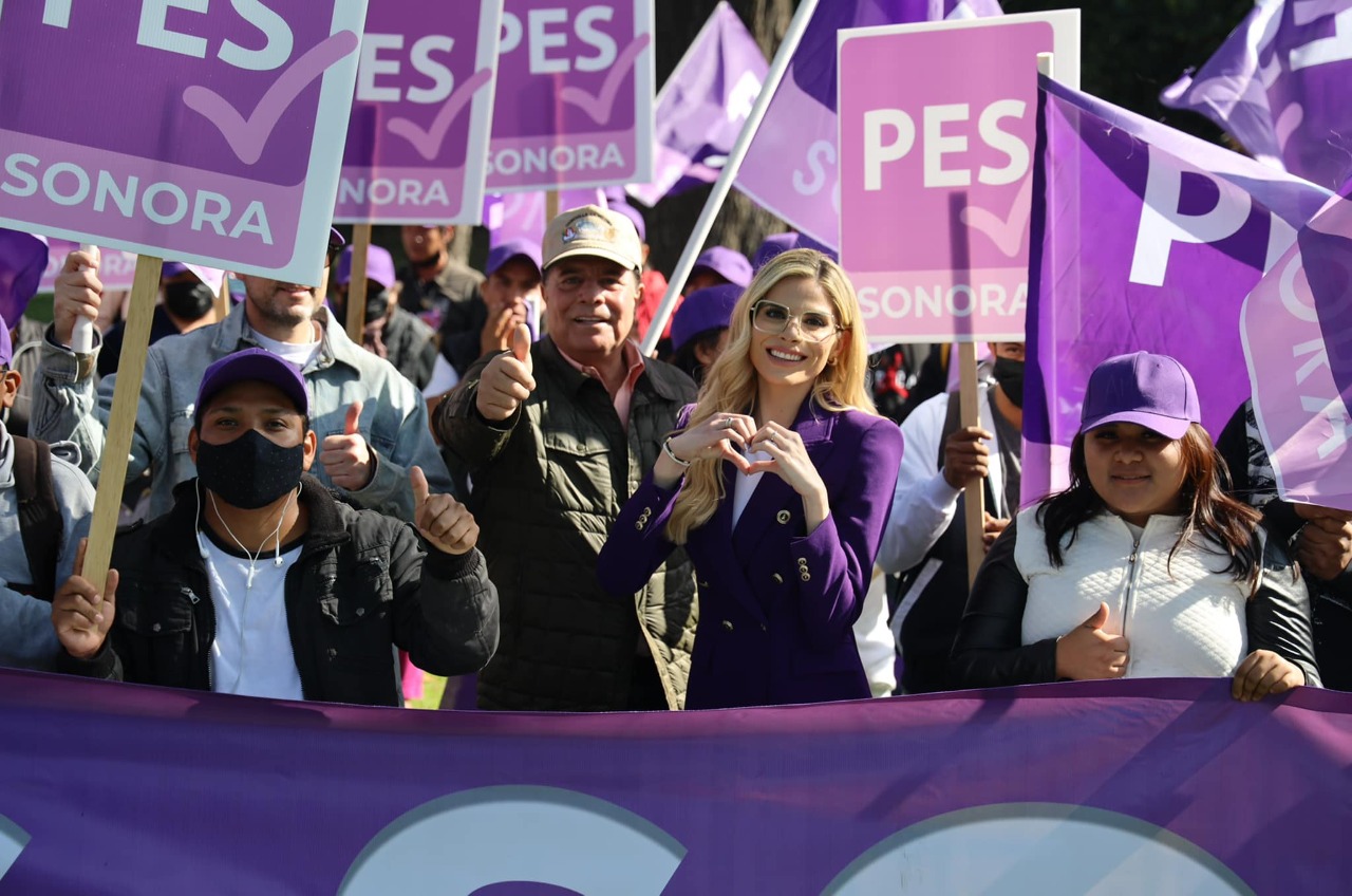 Presente PES Sonora en la marcha por la transformación del país