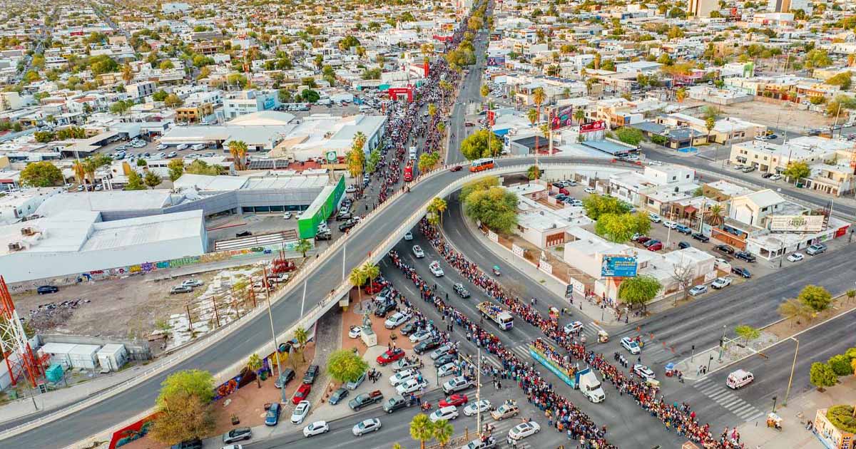Sonorenses celebran la tradicional manifestación de la ExpoGan 2024 en Hermosillo