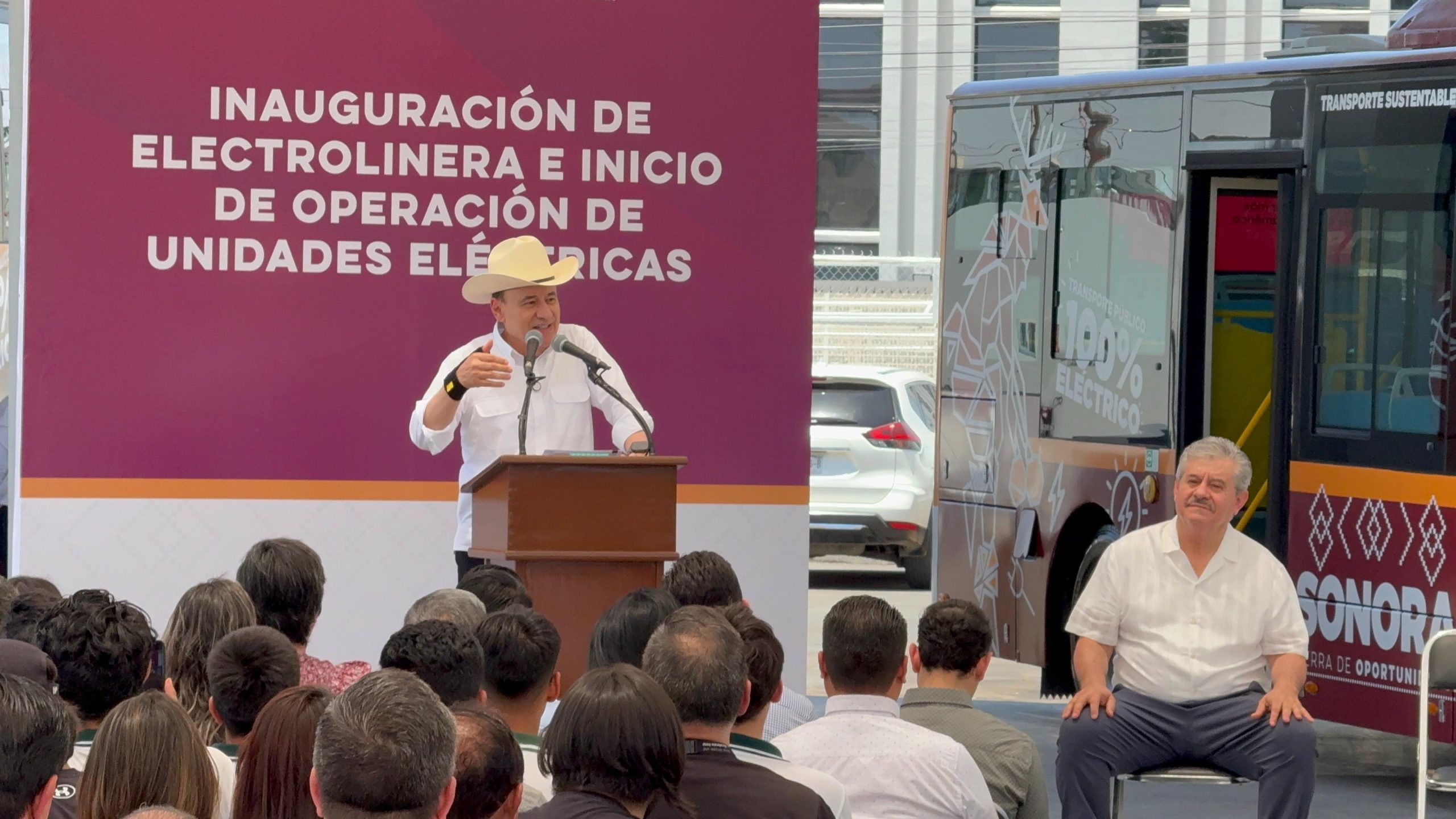 Inaugura Gobierno de Sonora primera electrolinera de carga rápida y lanzan nueva ruta de transporte eléctrico en Hermosillo Inaugura Gobierno de Sonora primera electrolinera de carga rápida y lanzan nueva ruta de transporte eléctrico en Hermosillo