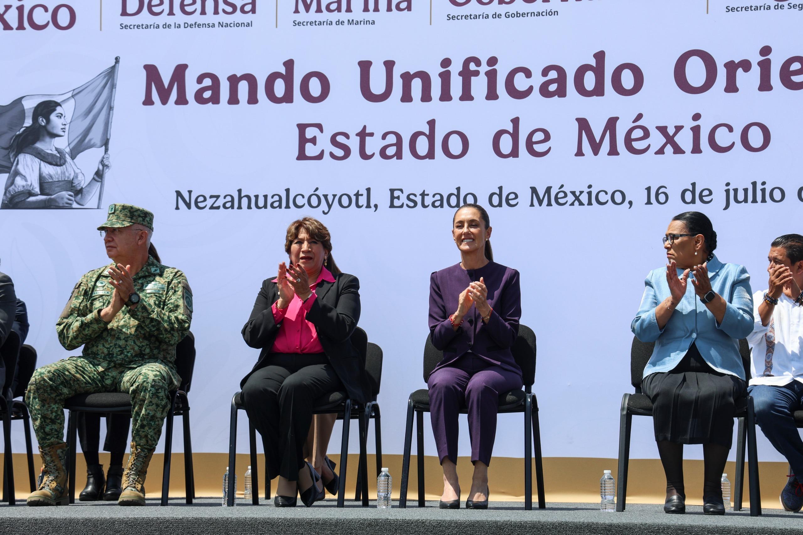 Presidenta Claudia Sheinbaum presenta Mando Unificado de la Zona Oriente del Estado de México que ha logrado reducción del 14% en homicidios dolosos