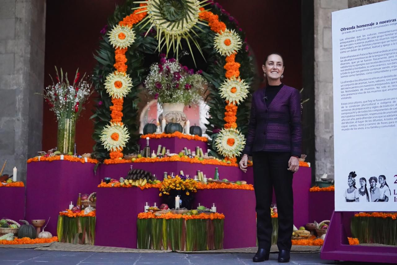VIDEO: “Este año dedicamos la ofrenda de día de muertos a las mujeres indígenas, las ancestras de México”: Presidenta Claudia Sheinbaum VIDEO: “Este año dedicamos la ofrenda de día de muertos a las mujeres indígenas, las ancestras de México”: Presidenta Claudia Sheinbaum