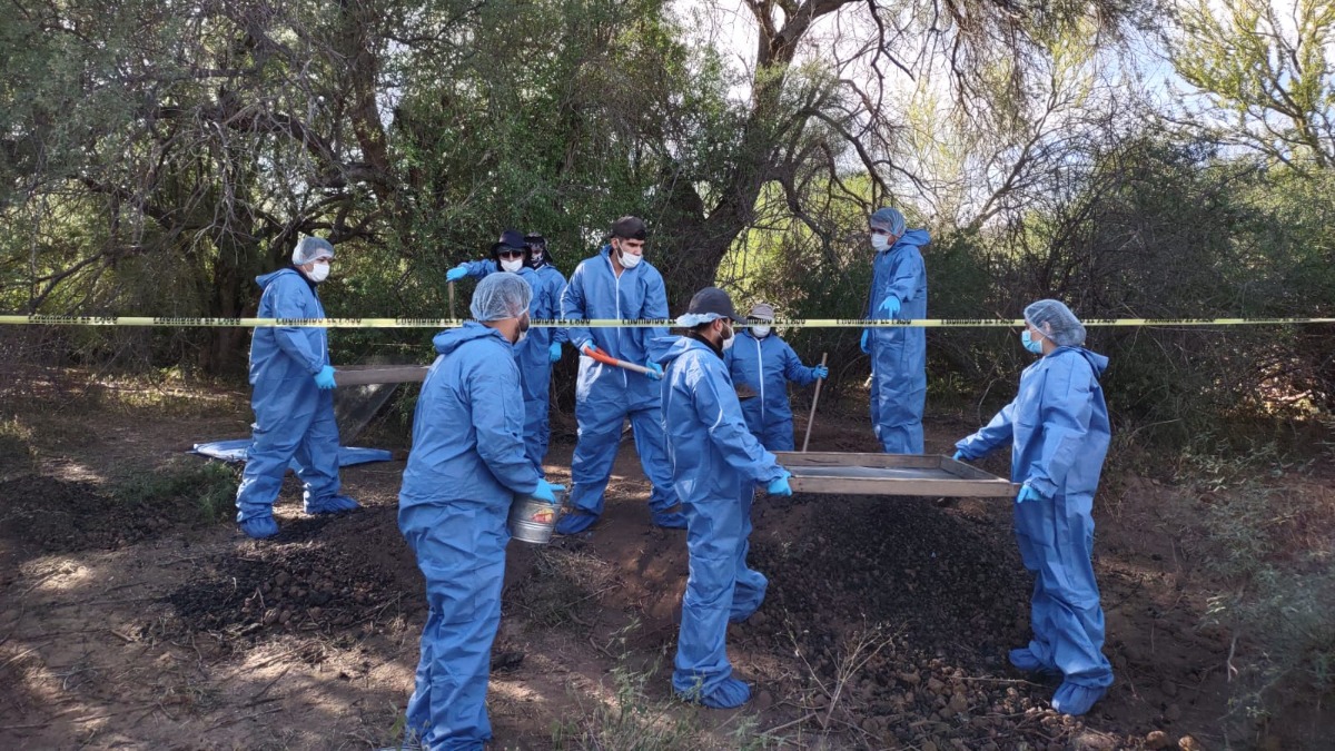 Madres buscadoras junto con la FGJE recuperan los restos de cuerpos de tres personas