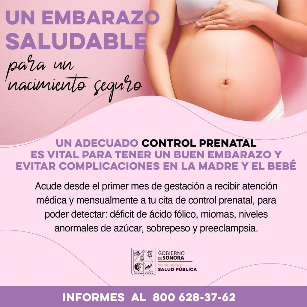 Invita Secretaría de Salud a Llevar un Control Adecuado a Embarazadas