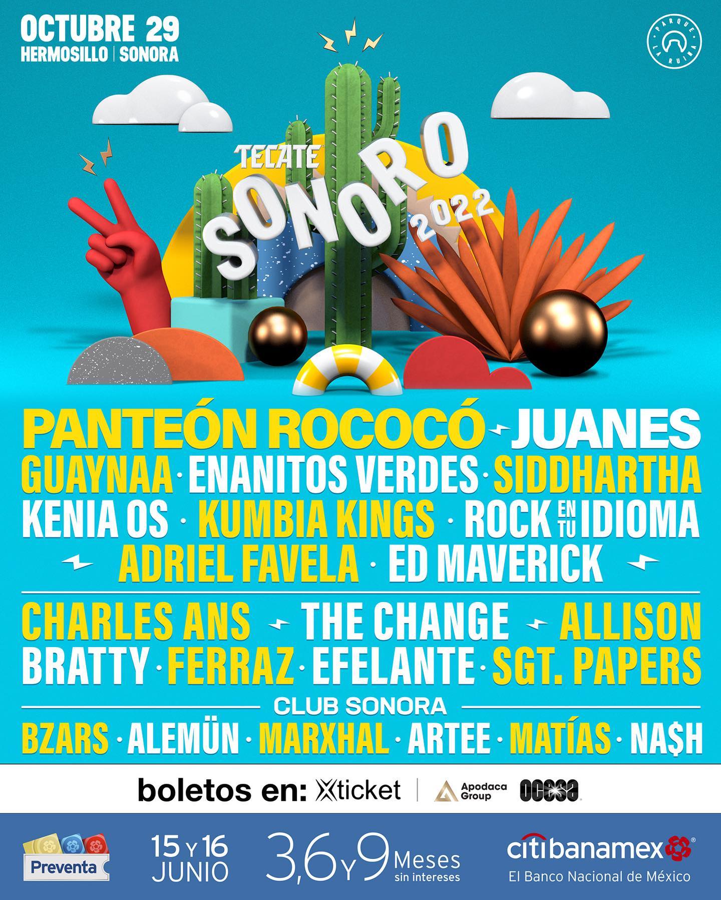 Anuncian Line Up Oficial de Tecate Sonoro 2022 Anuncian Line Up Oficial de Tecate Sonoro 2022