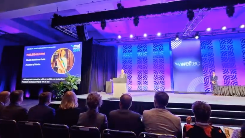 VIDEO: Galardona la Water Environment Federation a Presidenta Claudia Sheinbaum por su liderazgo e impulso en proyectos hídricos