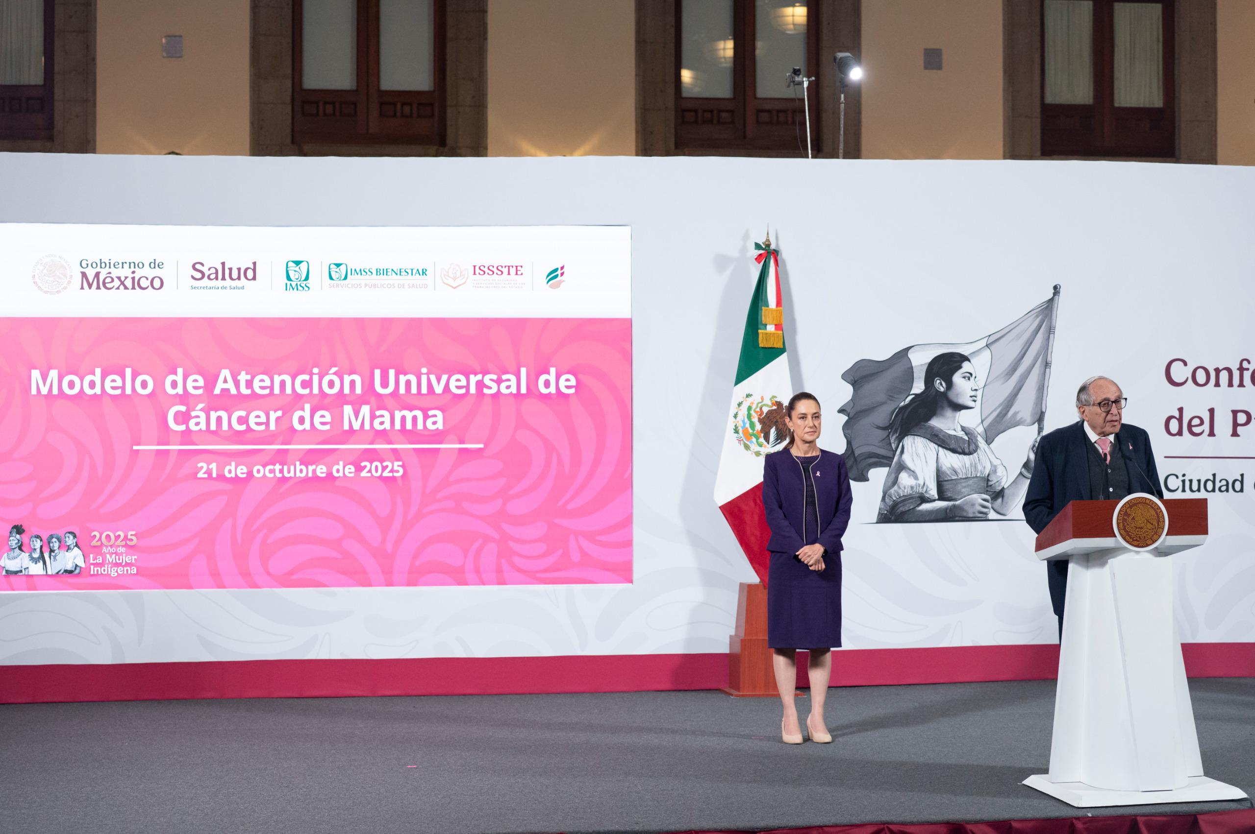 Presidenta Claudia Sheinbaum anuncia inversión de 8 mil mdp para Modelo de Atención Universal de Cáncer De mama, que representa “un antes y un después”