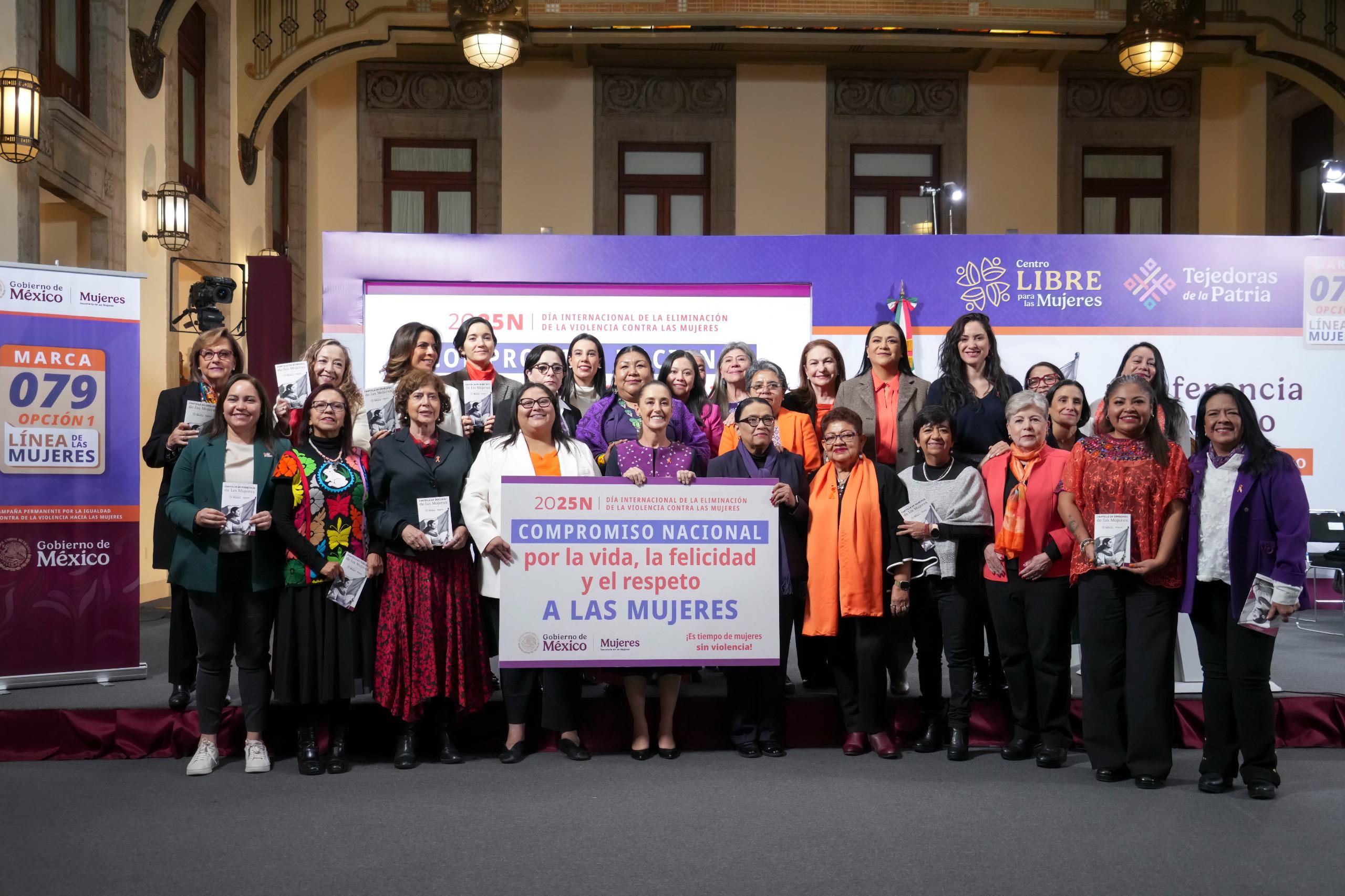 Gobierno de México y entidades asumen compromiso nacional por la vida, la felicidad y el respeto a las mujeres