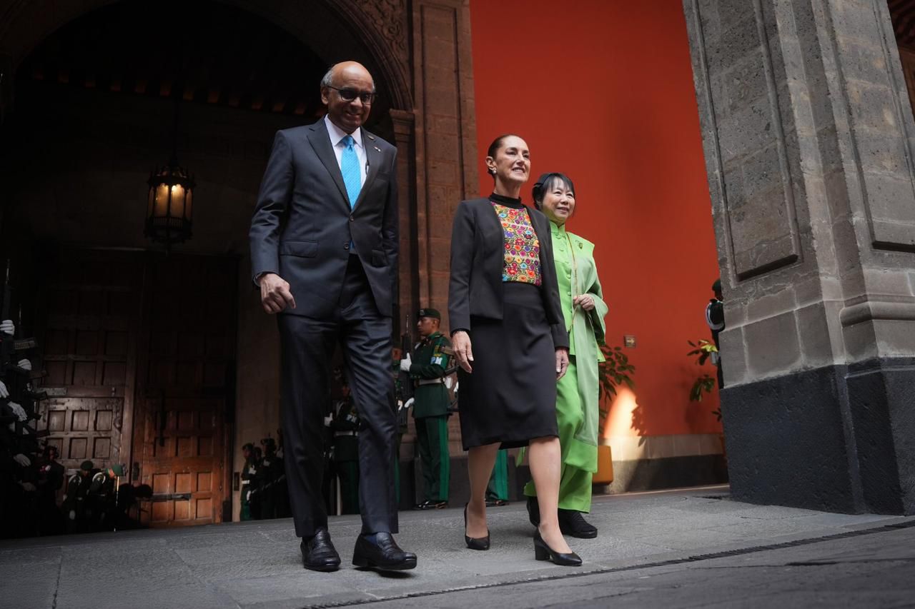 Recibe Presidenta Claudia Sheinbaum a su homólogo de la República de Singapur, Tharman Shanmugaratnam, en Palacio Nacional Recibe Presidenta Claudia Sheinbaum a su homólogo de la República de Singapur, Tharman Shanmugaratnam, en Palacio Nacional