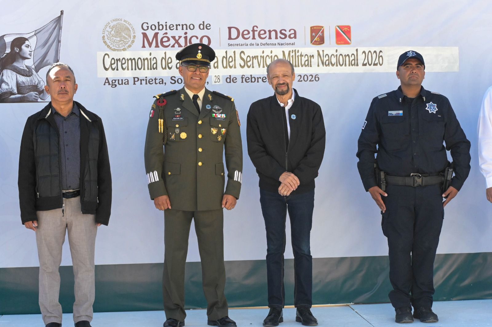 Apertura del Servicio Militar Nacional 2026 en Agua Prieta