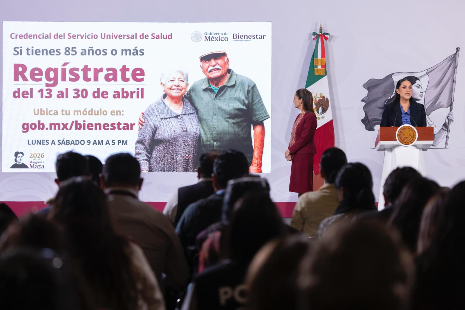 Presidenta Claudia Sheinbaum anuncia decreto para crear el Servicio Universal de Salud; del 13 al 30 de abril inicia credencialización de personas de 85 años y más