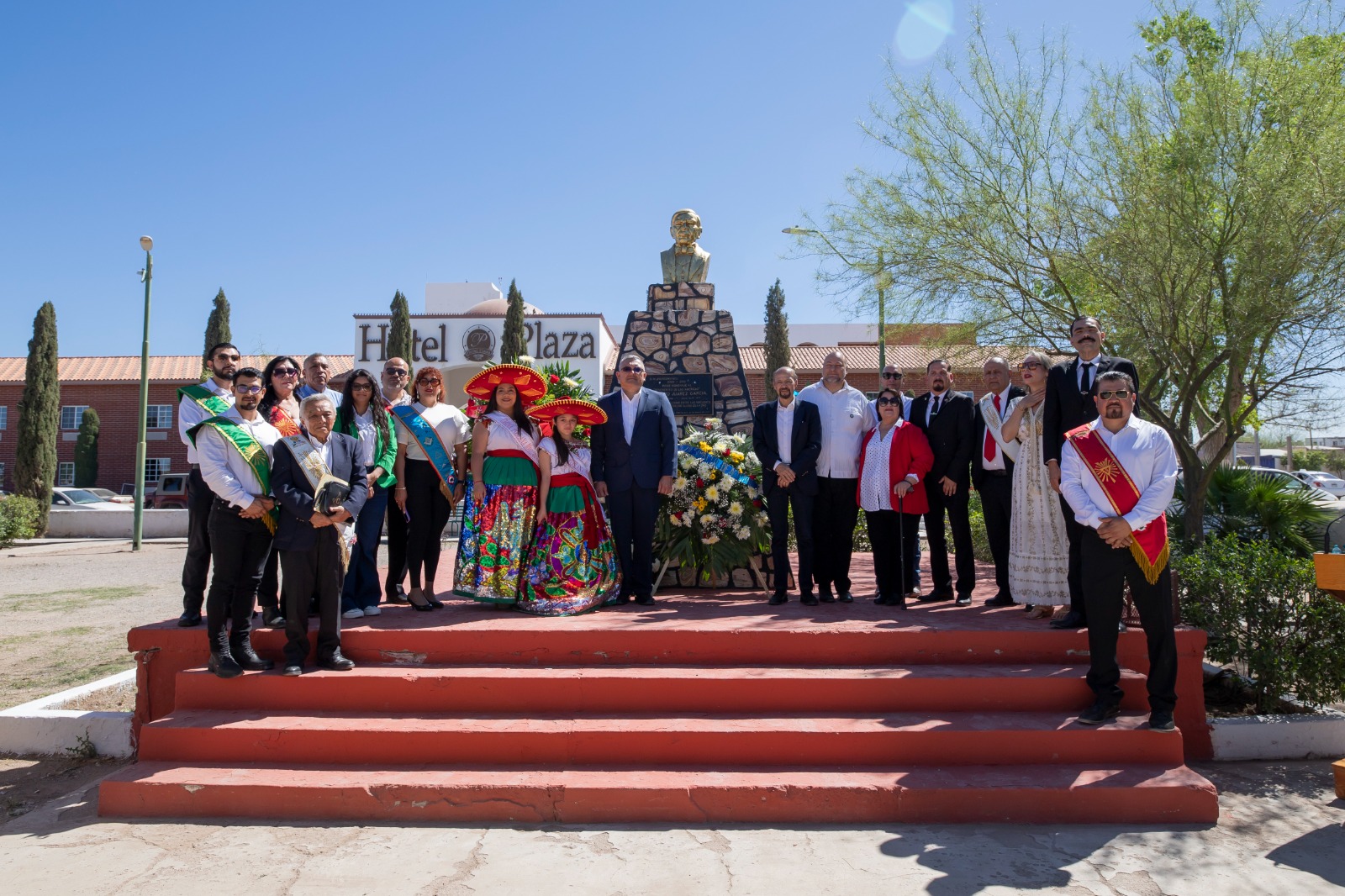 Agua Prieta conmemoró el 220 aniversario del Natalicio de Benito Juárez