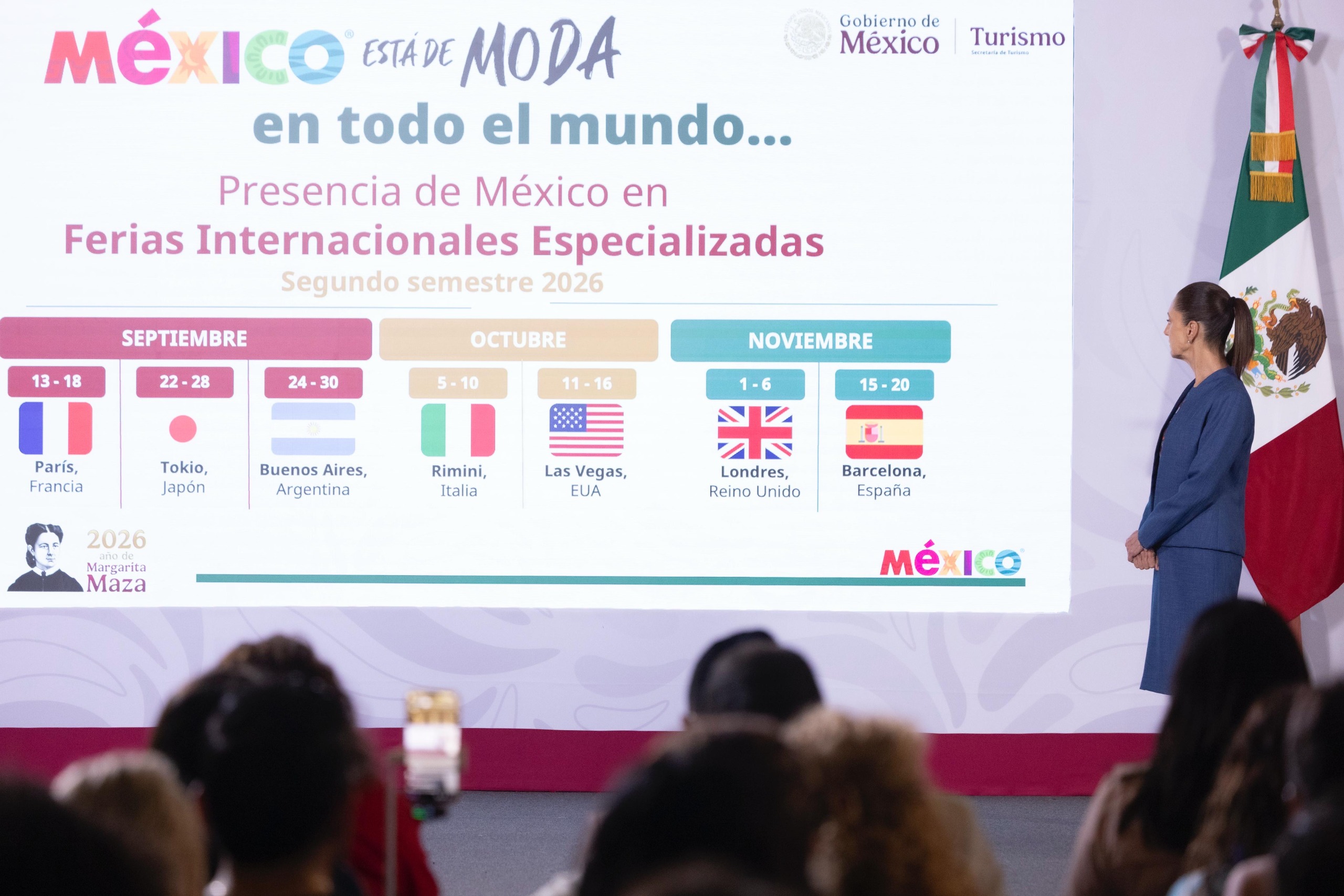 Presidenta Claudia Sheinbaum destaca récord histórico de 51.1 millones de viajeros internacionales en primer semestre del 2026; es 7.7% más que en 2025 Presidenta Claudia Sheinbaum destaca récord histórico de 51.1 millones de viajeros internacionales en primer semestre del 2026; es 7.7% más que en 2025