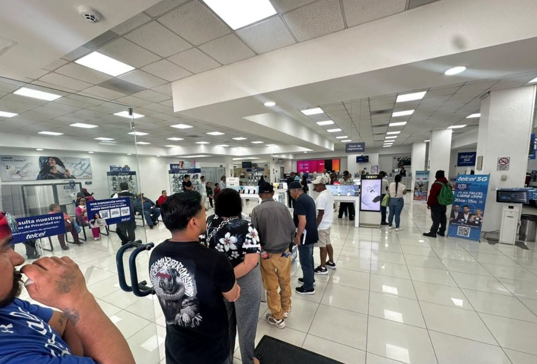 Líneas telefónicas suspendidas en Hermosillo: filas de hasta tres horas para registro obligatorio