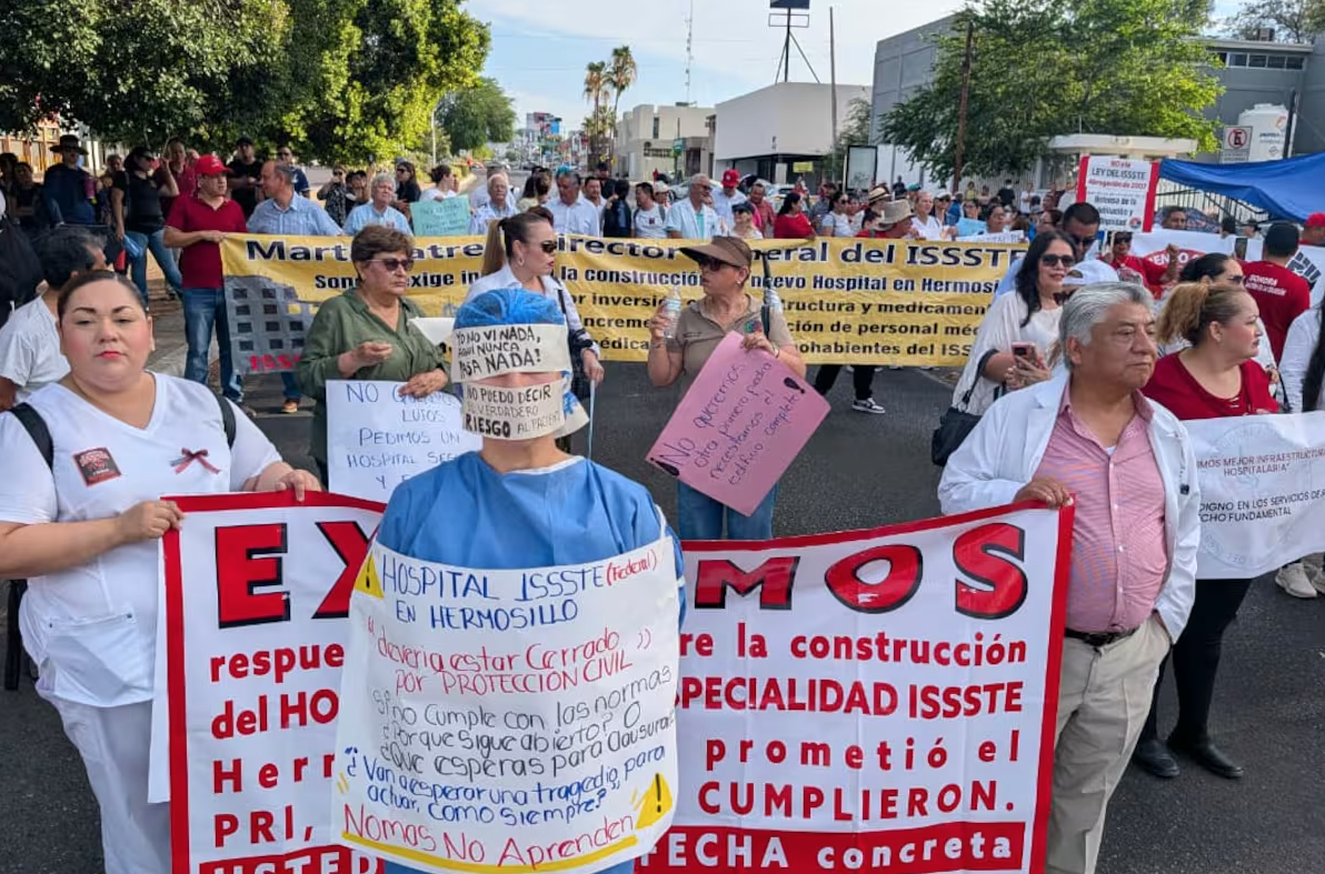 Trabajadores del Issste preparan denuncias ante el TFJA y la FGR para exigir el cierre del Hospital Fernando Ocaranza en Hermosillo