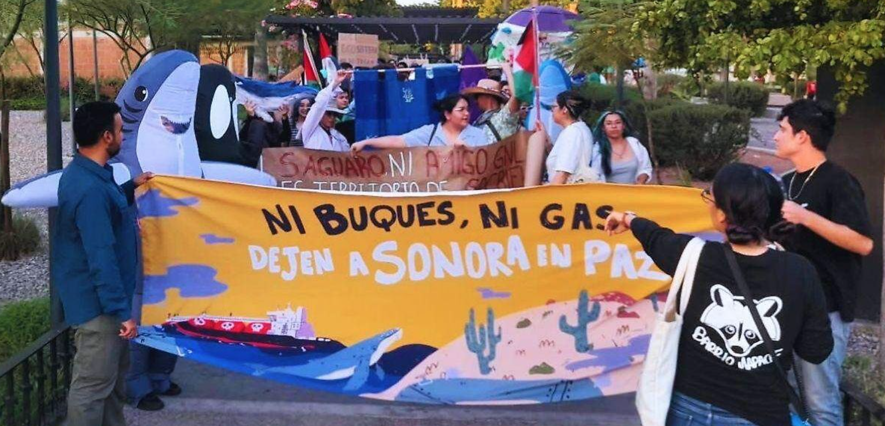 Ambientalistas marchan en Hermosillo contra plantas de gas Saguaro