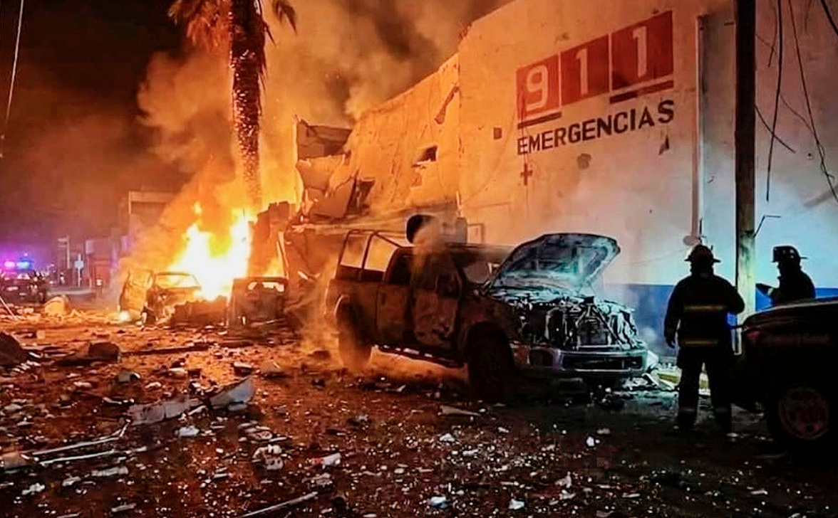  Explosión de coche bomba frente a Comandancia de Ojocaliente, Zacatecas, deja siete heridos