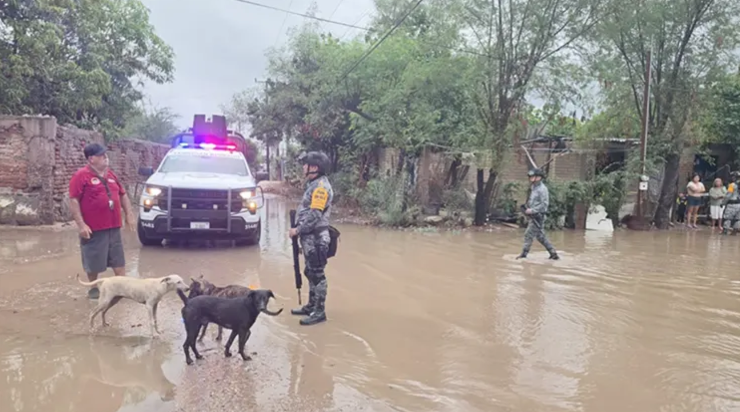 Guardia Nacional apoya a afectados por lluvias en Sonora; auxilian a conductores varados